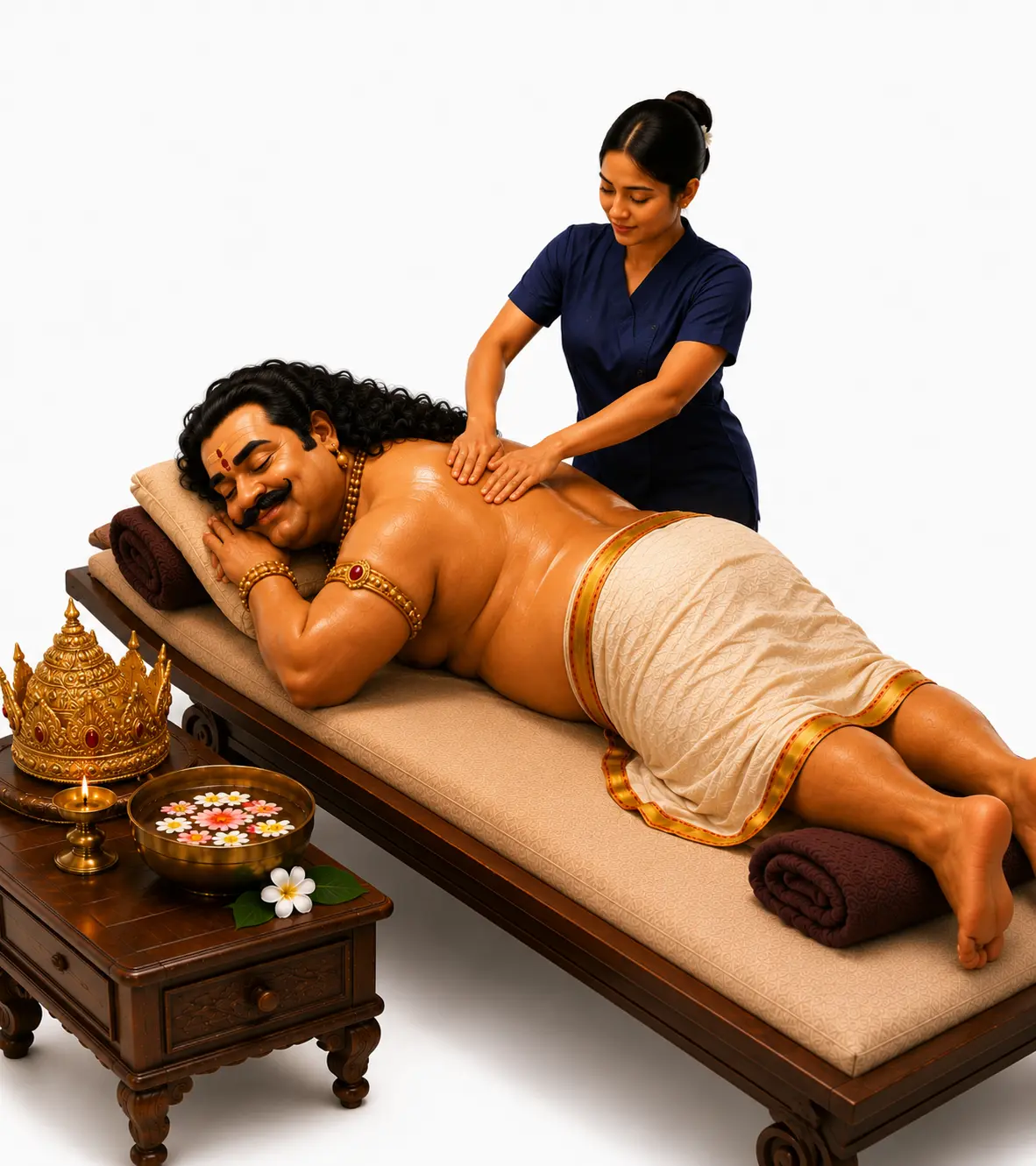 Traditional Onam massage therapy at Hornbill Spa
