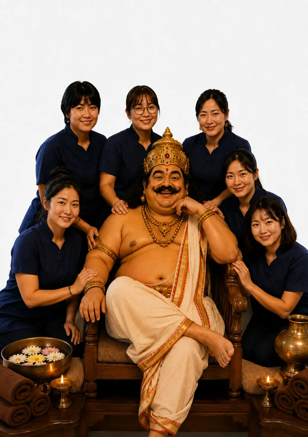 Maveli with the Hornbill Spa therapist team